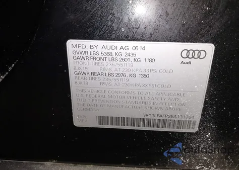 2014 Audi Q5 2.0T Premium из США, поврежденный, VIN WA1LFAFP3EA131764